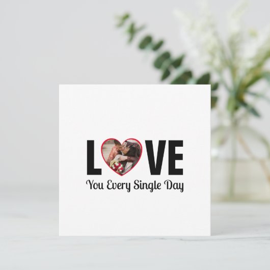 Moderne Valentine-benutzerdefinierte Foto- und Lie (Stehend Vorderseite)