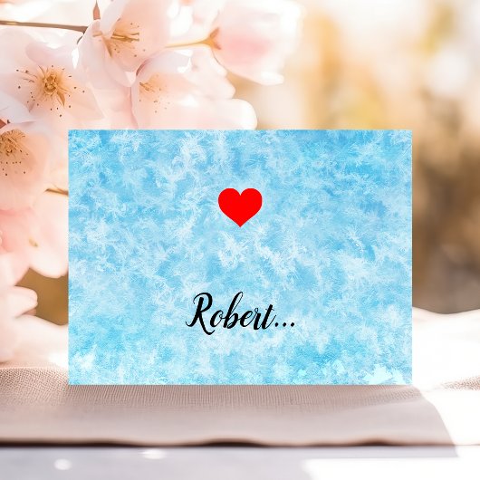 Moderne Valentine Liebe Herz Blue Hintergrund Postkarte