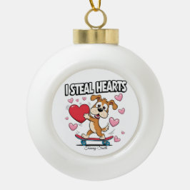 Moderne Valentine-Ornamente für Girlfriend-Geschen Keramik Kugel-Ornament