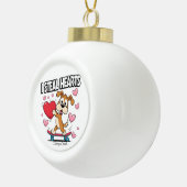 Moderne Valentine-Ornamente für Girlfriend-Geschen Keramik Kugel-Ornament (Rechts)
