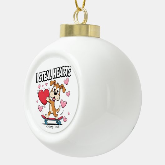 Moderne Valentine-Ornamente für Girlfriend-Geschen Keramik Kugel-Ornament (Rechts)