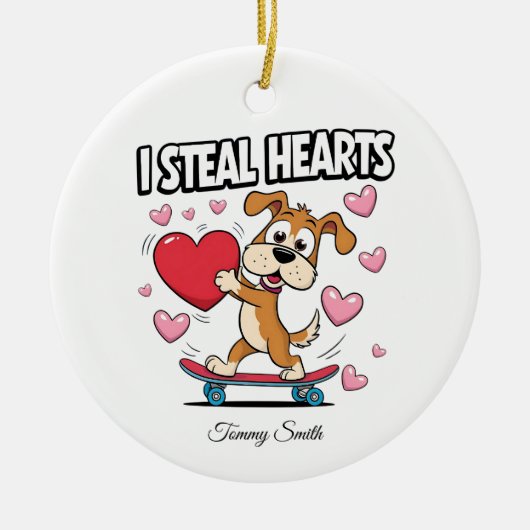 Moderne Valentine-Ornamente für Girlfriend-Geschen Keramik Ornament (Vorne)