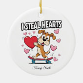 Moderne Valentine-Ornamente für Girlfriend-Geschen Keramik Ornament (Hinten)