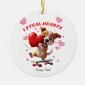 Moderne Valentine-Ornamente für Girlfriend-Geschen Keramik Ornament (Vorne)