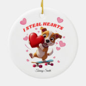 Moderne Valentine-Ornamente für Girlfriend-Geschen Keramik Ornament (Hinten)