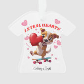 Moderne Valentine-Ornamente für Girlfriend-Geschen Ornament (Vorderseite)