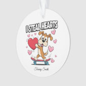 Moderne Valentine-Ornamente für Girlfriend-Geschen Ornament (Vorderseite)