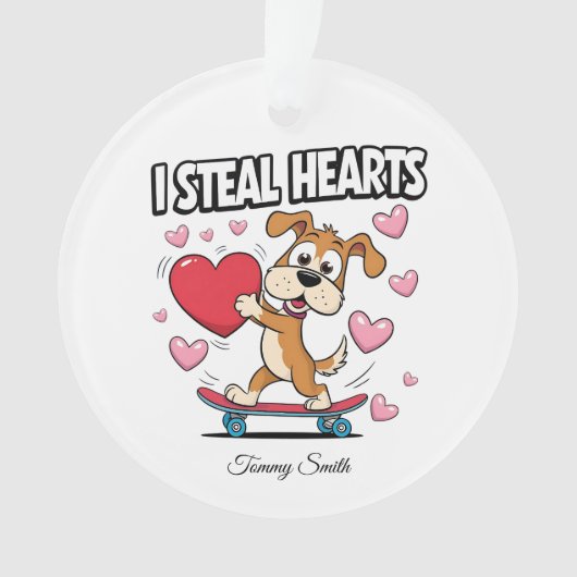 Moderne Valentine-Ornamente für Girlfriend-Geschen Ornament (Vorderseite)