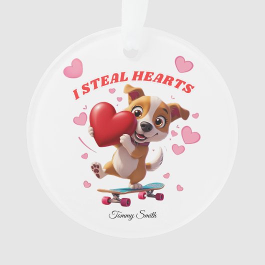 Moderne Valentine-Ornamente für Girlfriend-Geschen Ornament (Vorderseite)