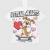 Moderne Valentine-Ornamente für Girlfriend-Geschen Ornament (Rückseite)