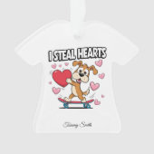 Moderne Valentine-Ornamente für Girlfriend-Geschen Ornament (Vorderseite)