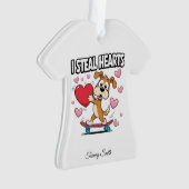 Moderne Valentine-Ornamente für Girlfriend-Geschen Ornament (Vorderseite)