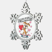 Moderne Valentine-Ornamente für Girlfriend-Geschen Schneeflocken Zinn-Ornament (Rechts)