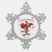 Moderne Valentine-Ornamente für Girlfriend-Geschen Schneeflocken Zinn-Ornament (Vorderseite)