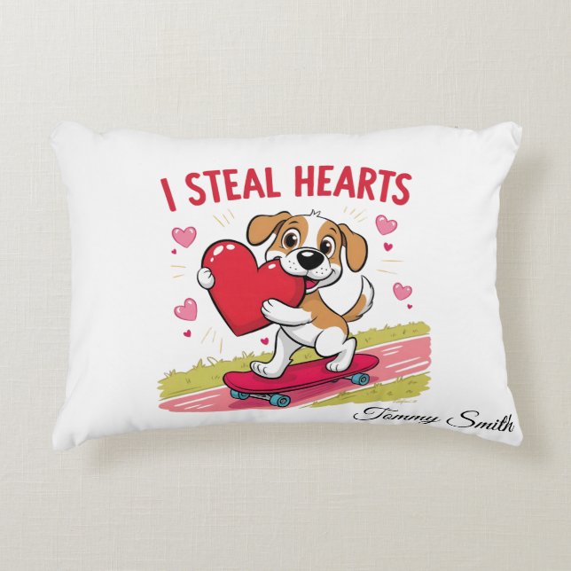 Moderne Valentinenkissen für Haustiere Dekokissen (Vorderseite)