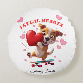 Moderne Valentinenkissen für Paare Rundes Kissen