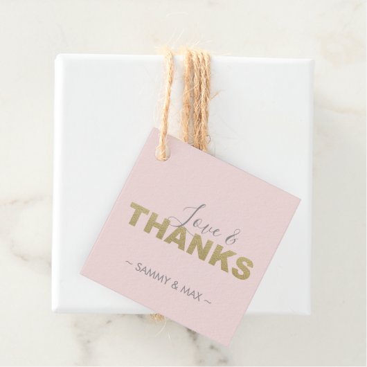 Moderne Valentiner Geschenketiketten - Rosa und Go Geschenkanhänger (Beispiel)