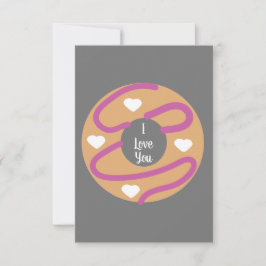 Moderne Valentines Hearts Donut Zuckerguss Karte