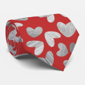 Moderne Valentines Herzmuster Krawatte (Gerollt)