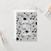 Moderne Valentines Musical Notes Music Hearts Karte (Vorderseite/Rückseite Beispiel)