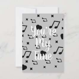 Moderne Valentines Musical Notes Music Hearts Karte