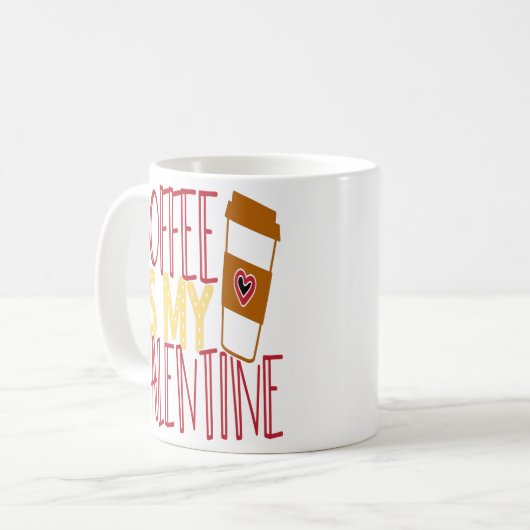 Moderne Valentinische Liebe Kaffeetasse (Vorderseite Links)