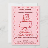 moderne valentinische Party Einladung (Vorderseite)