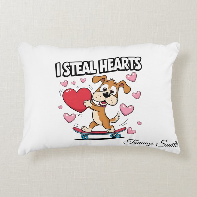 Moderne Valentinpillows für Paare Dekokissen (Vorderseite)