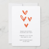 Moderne Valentinstag Einladung mit Herz (Vorderseite)