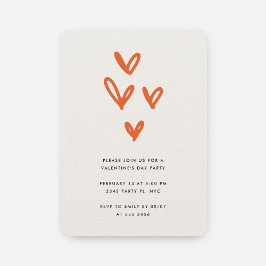 Moderne Valentinstag Einladung mit Herz
