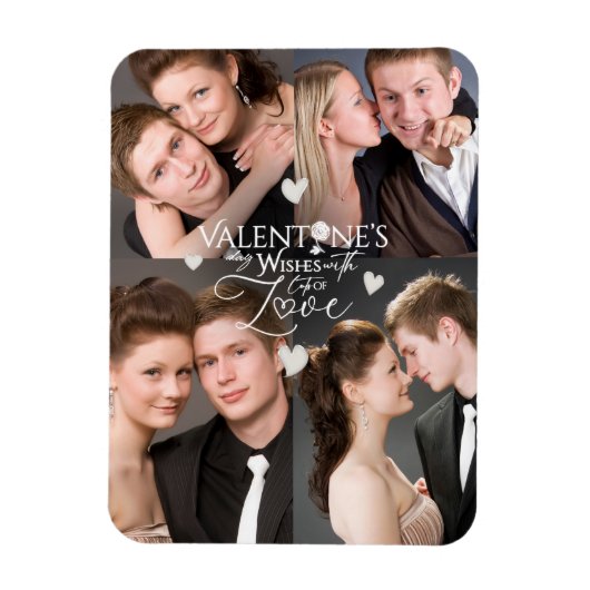 Moderne Valentinstag-Foto-Andenken Magnet (Vertikal)