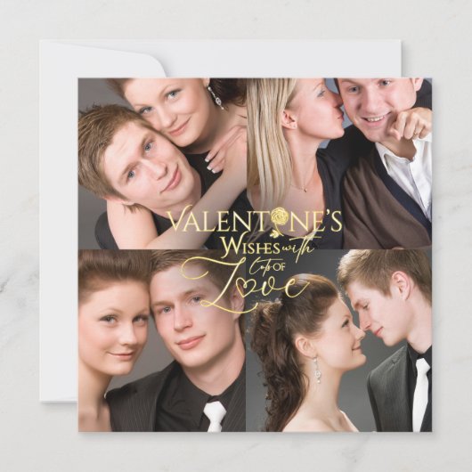 Moderne Valentinstag-Fotocollage (Vorderseite)