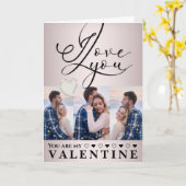 Moderne Valentinstag-Fotocollage Karte (Gelbe Blume)