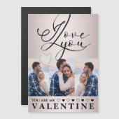 Moderne Valentinstag-Fotocollage Magnetkarte (Vorne/Hinten)