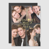 Moderne Valentinstag-Fotocollage Magnetkarte (Vorne/Hinten)