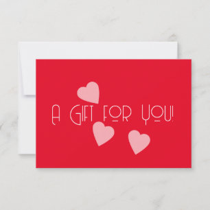 MODERNE Valentinstag-Herzen Geschenkgutschein Einladung