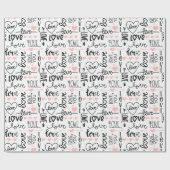 Moderne Valentinstag-Liebe Geschenkpapier (Flach)