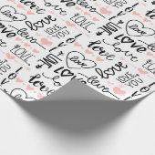 Moderne Valentinstag-Liebe Geschenkpapier (Ecke)
