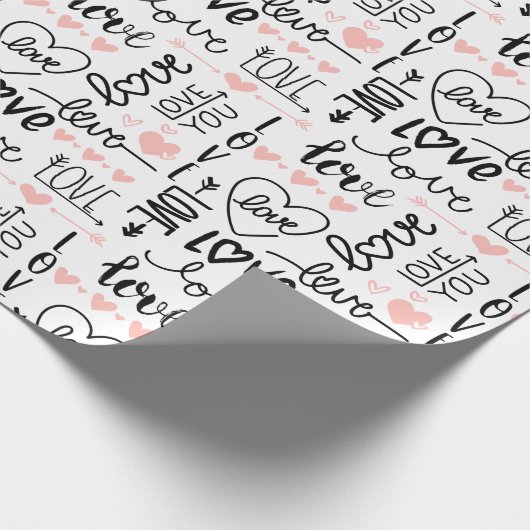 Moderne Valentinstag-Liebe Geschenkpapier (Ecke)