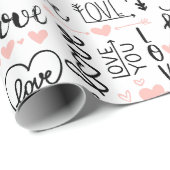 Moderne Valentinstag-Liebe Geschenkpapier (Rolleneckpunkt)