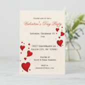 Moderne Valentinstag-Party Einladung laden ein (Stehend Vorderseite)