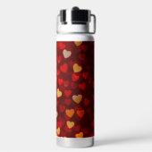 Moderne Valentinstag Romantische Herzstruktur Trinkflasche (Hinten)