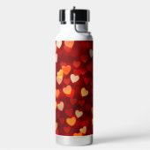 Moderne Valentinstag Romantische Herzstruktur Trinkflasche (Links)