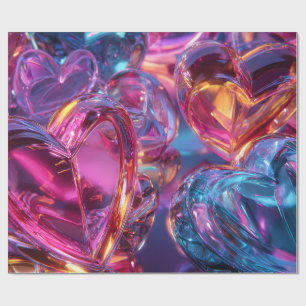 Moderne Valentinstag-Verpackung – Abstrakt Bunt Geschenkpapier