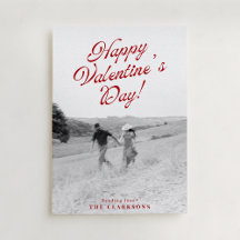 Moderne Valentinstagskarte mit vollem Foto