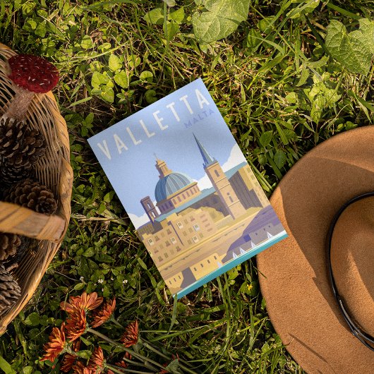 Moderne Valletta Malta Postkarte