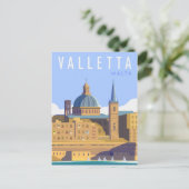 Moderne Valletta Malta Postkarte (Stehend Vorderseite)