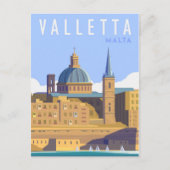 Moderne Valletta Malta Postkarte (Vorderseite)