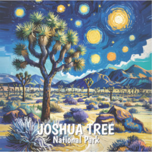 Moderne Van Gogh Joshua Tree Mojave-Wüste Wandern Aufkleber