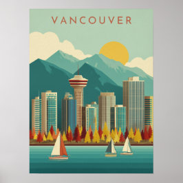 Moderne Vancouver Reise Poster